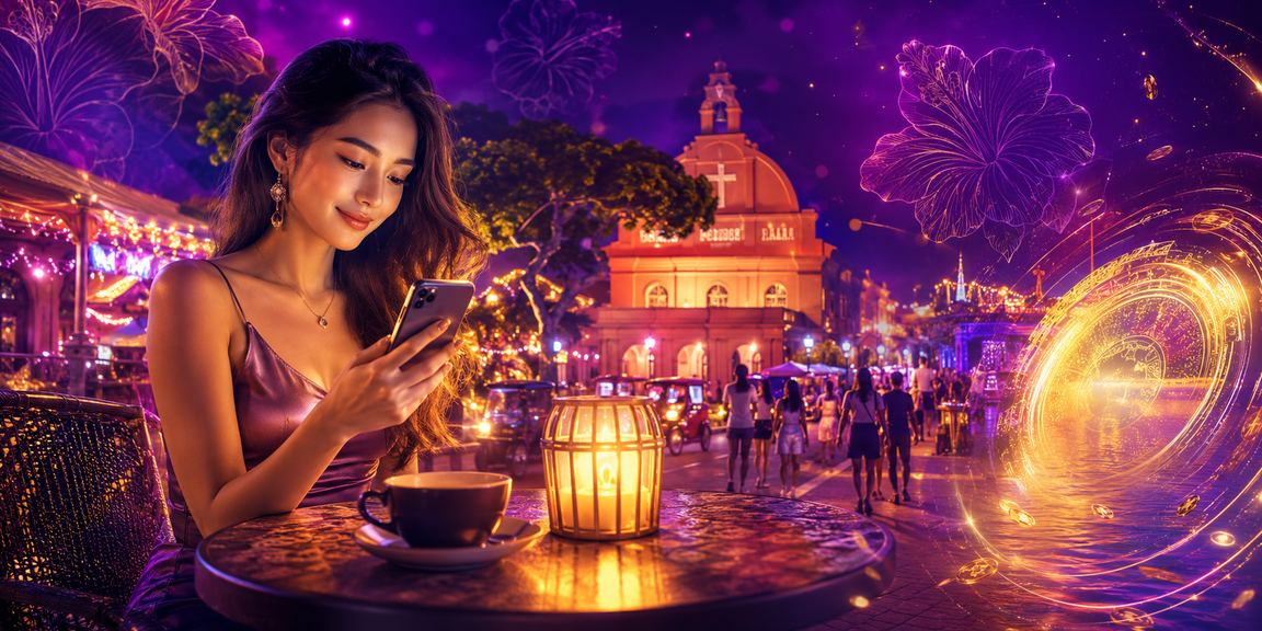 Pengguna melayari kasino mudah alih Melaka dengan gaya Melayu pada telefon